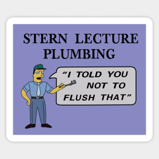 Stern Lecture Plumbing Sticker